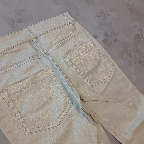 Gold metallic Jeans - Miss Grant - girls size 6/7 - Italian - Picture 5 of 6